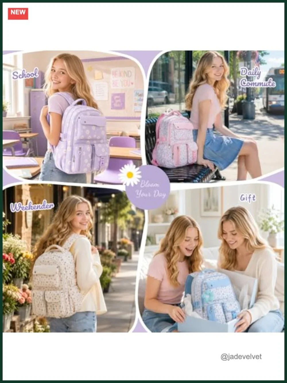 Corduroy Kids Backpack Large Capacity Multi-Pocket School Bookbag